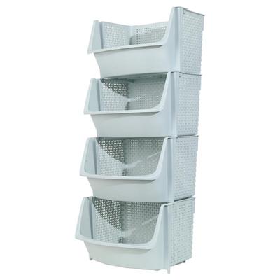 菜篮子置物架厨房放蔬菜收纳架塑料收纳筐家用果蔬水果台面置物颜