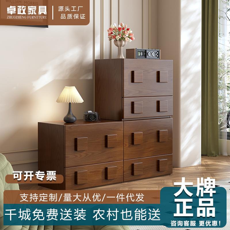 中古风卡门柜北欧复古实木电视柜客厅用简约现代置物柜斗柜储物柜
