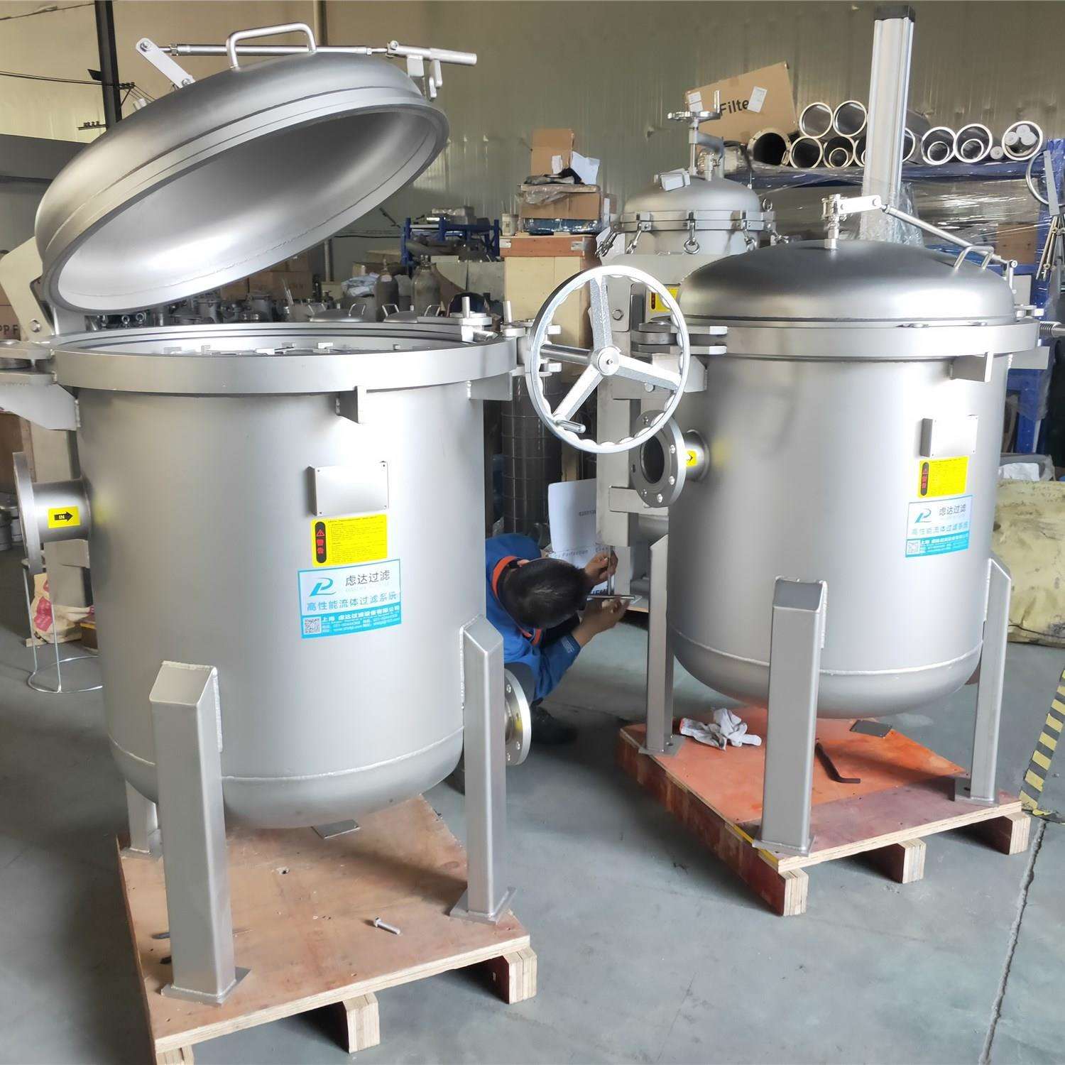 不锈钢多袋式过滤器 食品化工精密过滤设备 虑达过滤