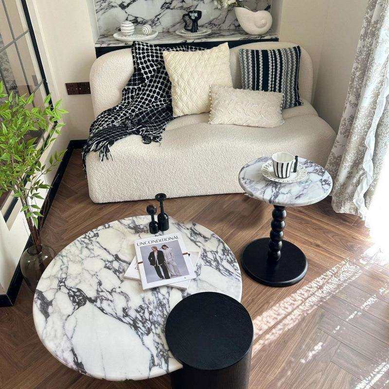 法式大理石茶几E0级实木免漆家用客厅圆形轻奢茶几2025款岩板茶几,鲜花速递/花卉仿真/绿植园艺,割草机/草坪机,淘宝优惠券,粉丝福利购,淘宝优惠卷