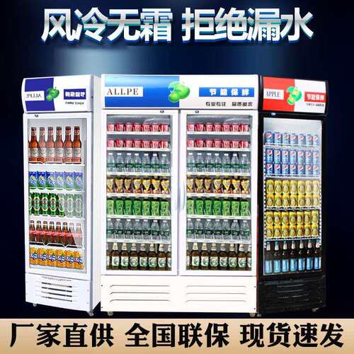 冷藏单门饮料柜商用保鲜双开门立式水果啤酒冰柜冰箱超市展示柜