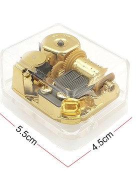 亚克力音乐盒Sankyo镀金发条机芯八音盒生日礼物家居摆件支持试听