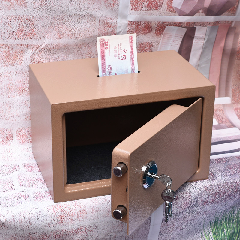 带锁存钱罐大人用大号保险箱投币可存可取大容量只进不出储蓄罐