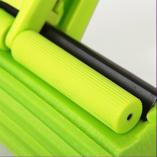 妙洁拖把胶棉吸水海绵拖把家用免手洗卡槽滚轮式挤水不锈钢杆地拖