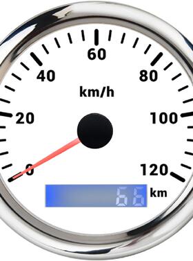 85mm指针脉冲速度表里程表 改装车船通用 0-30 60 80 120 200km/h