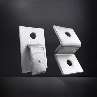 镀锌扁铁支架接地墙卡扁铁安装支架z型固定扁铁h型夹扁铁弯头