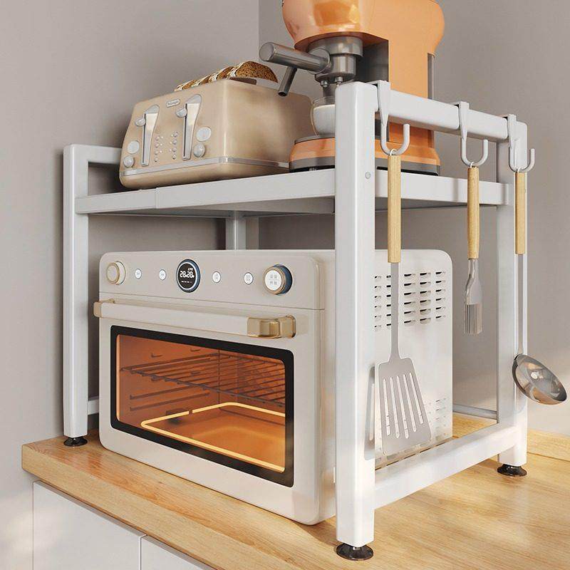 厨房架单层台面单层多功能家用可调烤箱微波炉架储物支架,厨房/烹饪用具,微波炉置物架,淘宝优惠券,粉丝福利购,淘宝优惠卷