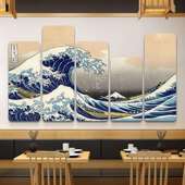 日式 浮世绘挂画日料店墙面装 饰寿司店挂画富士山烧鸟店居酒屋壁画