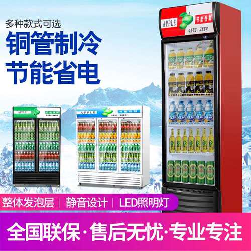饮料柜商用立式冰柜冰箱单门超市冷柜啤酒蔬菜水果保鲜冷藏展示柜