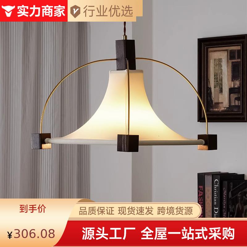 法式中古卧室房间书房餐厅布艺吊灯复古阳台飘窗名宿艺术装饰灯