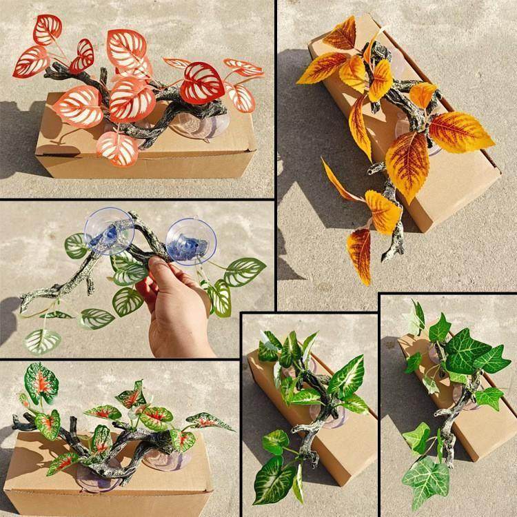 爬宠摆件爬虫沉木叶鱼缸树栖蜥蜴守宫造景装饰彷真植物藤条树藤曼,宠物/宠物食品及用品,爬宠躲避/造景,淘宝优惠券,粉丝福利购,淘宝优惠卷