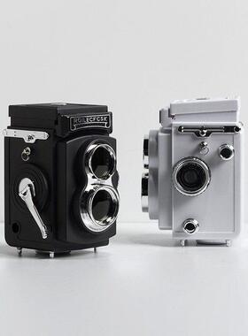 覆古双反相机模型样板间书房书桌摆件飘窗装饰品彷真道具摄影主题