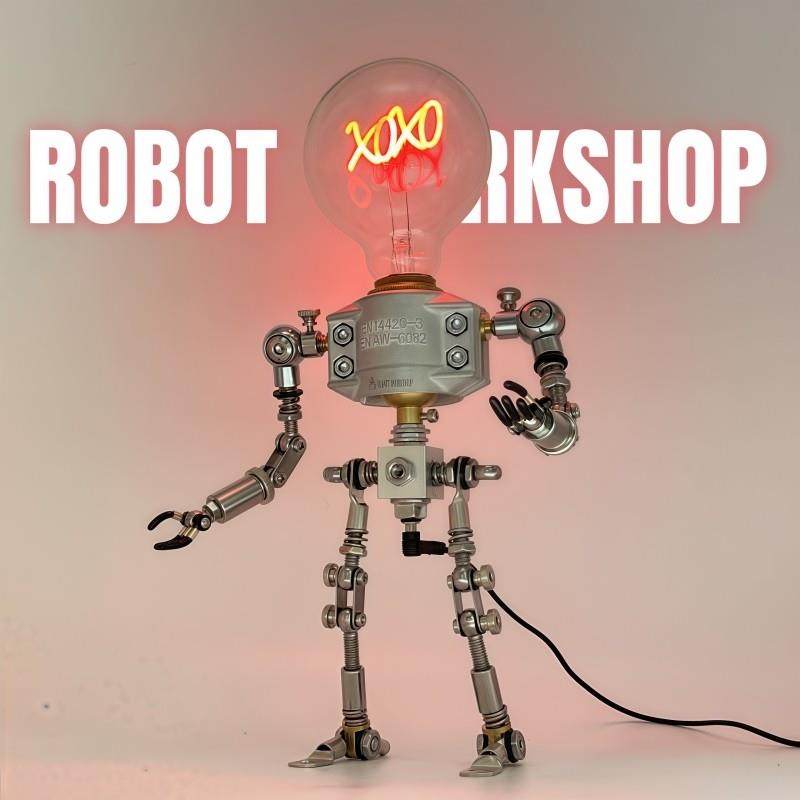 创意男朋友生日礼物电竞房机器人氛围灯补光灯USB工业风台灯摆件,家居饰品,桌面摆件,淘宝优惠券,粉丝福利购,淘宝优惠卷