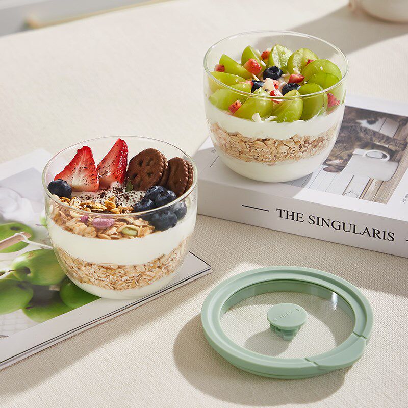 隔夜燕麦杯酸奶杯早餐杯牛奶杯便携外带密封微波炉可加热豆浆杯