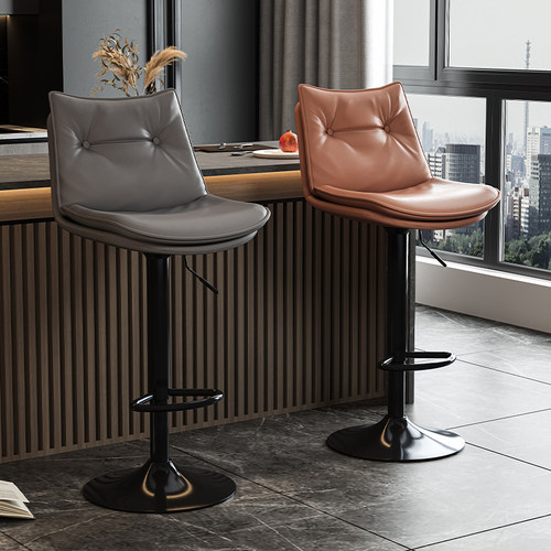 吧台椅家用高脚凳升降椅子现代简约凳子前台收银台吧椅靠背高吧凳