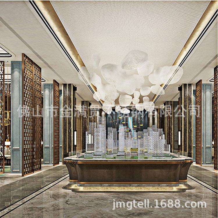 轻奢不锈钢屏风隔断客餐厅酒店屏风工程装饰铁艺承接客厅入户玄关