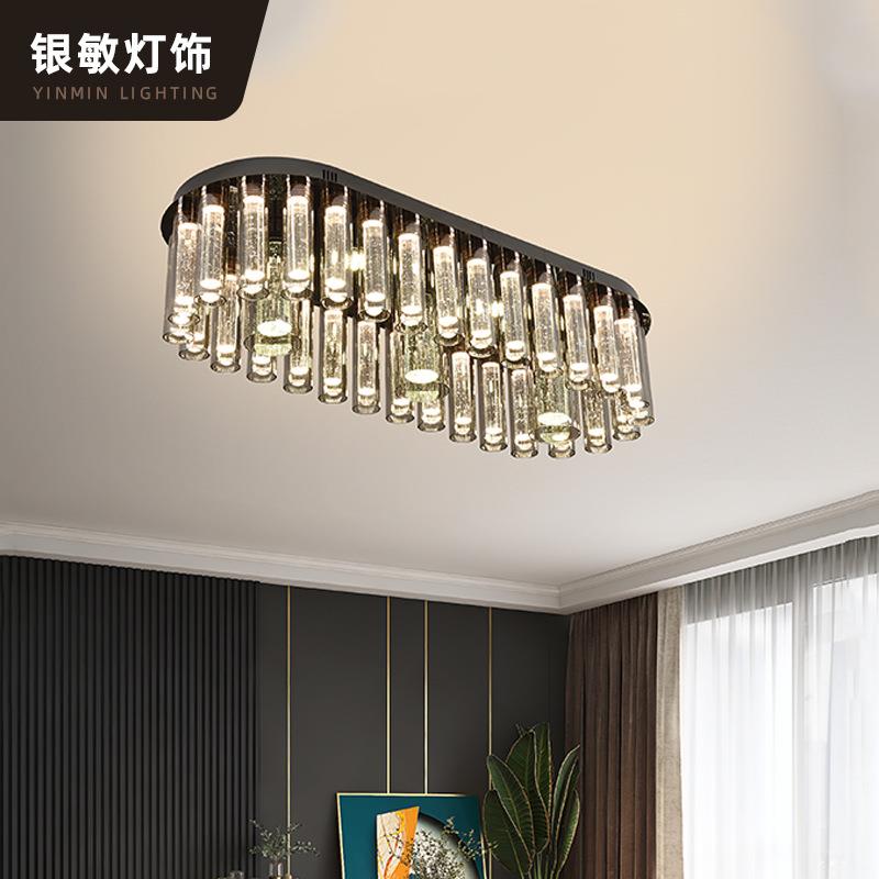 北欧长方形走廊过道灯LED客厅餐厅入户水晶玄关门厅灯圆吸顶灯具