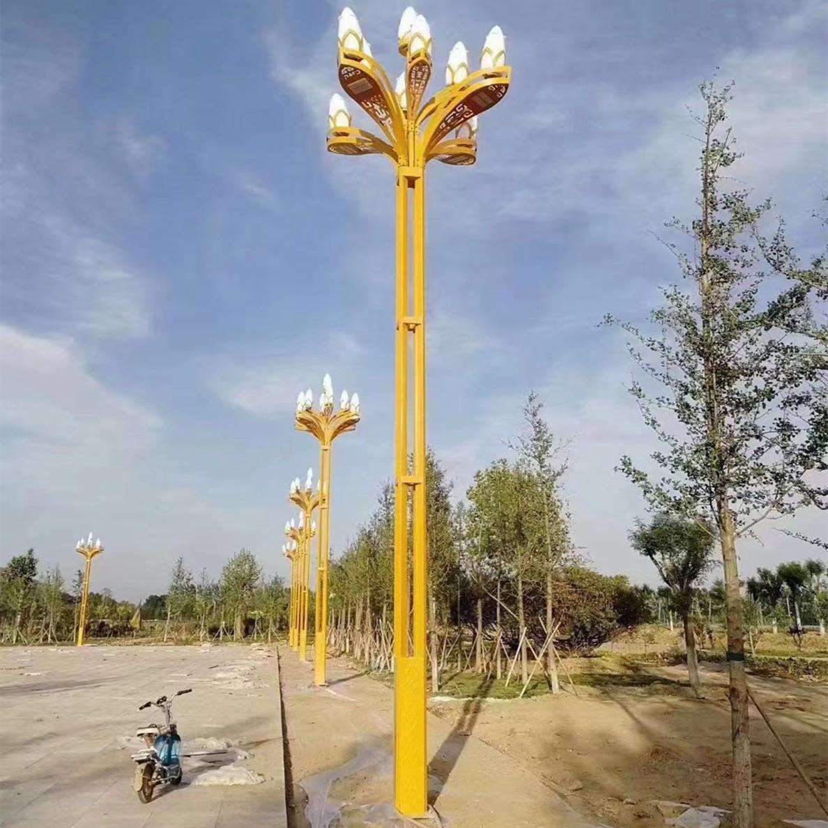 江苏高邮路灯厂家推出新款玉兰灯 中华灯灯罩 12米道路景观玉兰灯