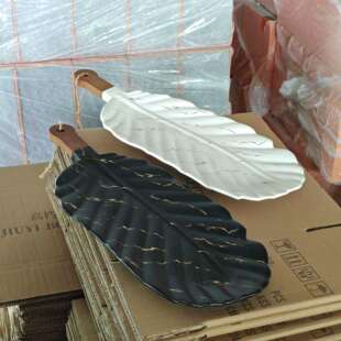 少量21寸超大餐盘52.3CM寿司盘摆盘实木把手香蕉叶盘芭蕉叶盘