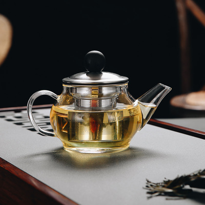 雅风无忧壶 耐高温加厚玻璃泡茶壶 不锈钢过滤花茶具家用