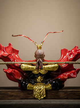 紫砂手工艺品摆件齐天大圣美猴王孙悟空家居博古架装饰品造景摆设