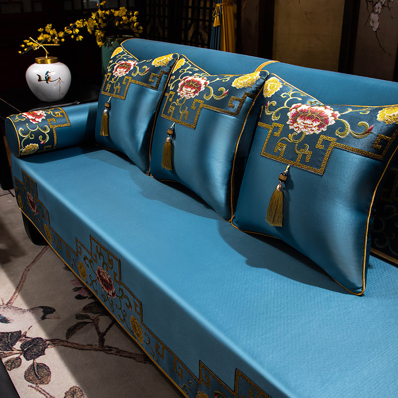 实木沙发垫中式防滑四季通用沙发巾靠背巾红木沙发坐垫子高档套罩