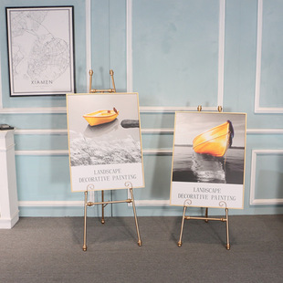 欧式画架铁艺油画架相框架落地支架展示架海报架照片托架婚庆画架