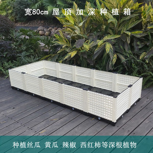 九度菜园屋顶特大加深种菜盆阳台蔬菜加深种植箱环保种菜盆种菜箱