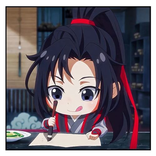 Q版魔道祖师夷陵老祖魏无羡diy数字油画卡通手绘填充涂色丙烯画