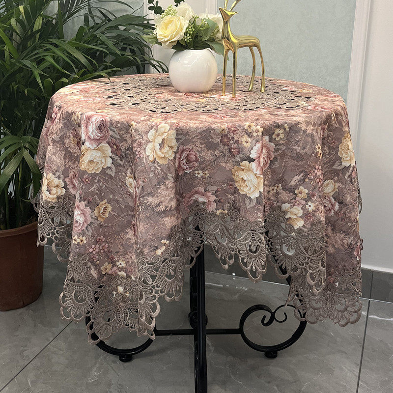高档餐桌布茶几桌布欧式布艺床头柜罩盖布圆桌桌布圆形盖布盖巾,居家布艺,桌布,淘宝优惠券,粉丝福利购,淘宝优惠卷