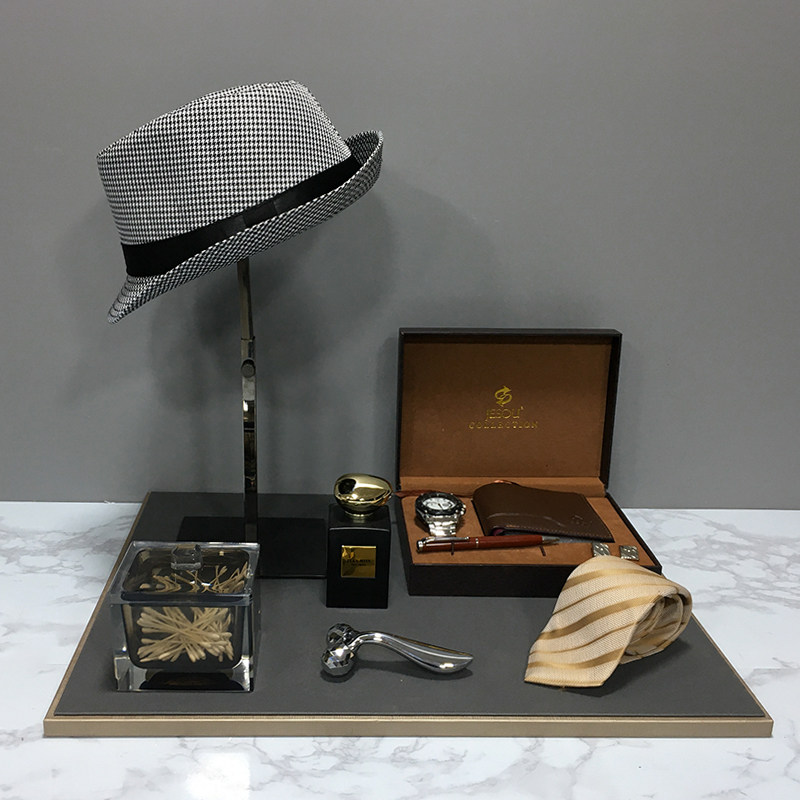 男士商务衣帽间梳妆台饰品托盘组合衣柜展厅软装搭配套装样板房手,家居饰品,家饰软装搭配套装,淘宝优惠券,粉丝福利购,淘宝优惠卷