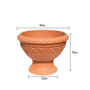 爱上花园红陶陶盆陶缸粗制花盆盆器透气园艺阳台大盆粗陶奖杯盆