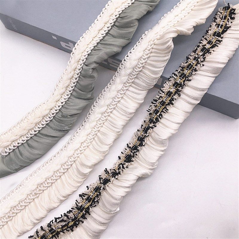 3公分拼接边双层褶皱雪纺小边装饰沙发抱枕布艺加工辅料窗饰配件,居家布艺,花边/蕾丝,淘宝优惠券,粉丝福利购,淘宝优惠卷