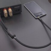 4N无氧铜 信号线 伟良精心制作3.5一分二RCA音频线 对录线