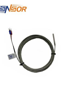 ZYSENSOR K型热电偶0-500度 管径3.8mm夹管40mm顶端预留10mm点焊
