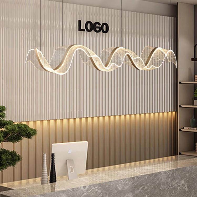 艺术飘带餐厅吧台吊灯创意酒吧服装店收银台茶室酒店样板房loft灯,家装灯饰光源,智能吊灯,淘宝优惠券,粉丝福利购,淘宝优惠卷