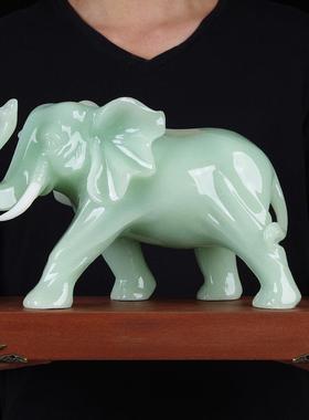 大象摆件一对办公室桌象客厅电视柜酒柜玄光装饰开业乔迁新居礼品