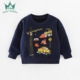 套头衫 货源25年秋冬季 儿童圆领卫衣卡通吊车印花男童长袖 现货
