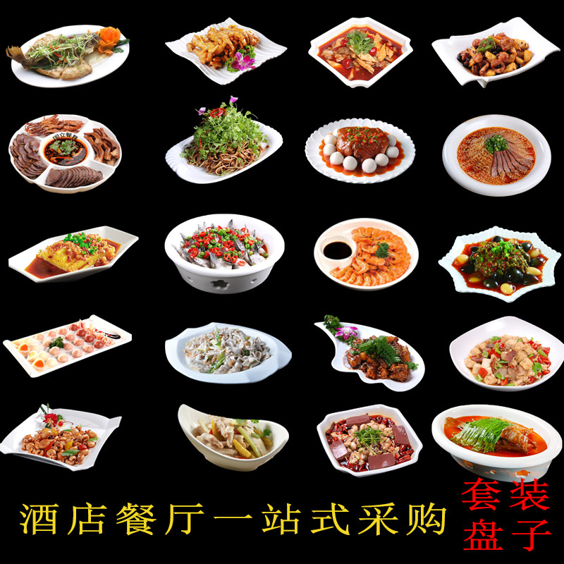 酒店盘子创意不规则家用陶瓷冷菜盘餐厅饭店商用餐具纯白异形套装