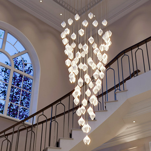 复式楼吊灯别墅客厅灯酒店大堂售楼部吊灯挑空loft公寓楼梯灯吊灯