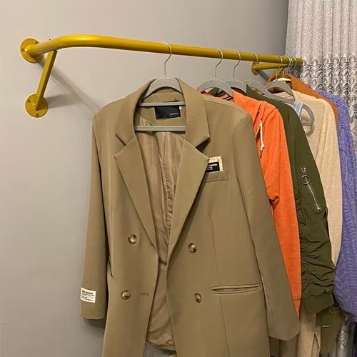 铁艺服装店衣架上墙正挂侧挂展示架女装童装壁挂衣架墙上服装展架