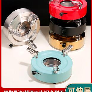 户外露营酒精底座不锈钢加厚便携小火锅固体燃料块宿舍家用炉架子