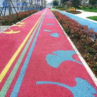 水性EAU复合树脂彩色路面厂家 eau健身步道 小区公园活动场地