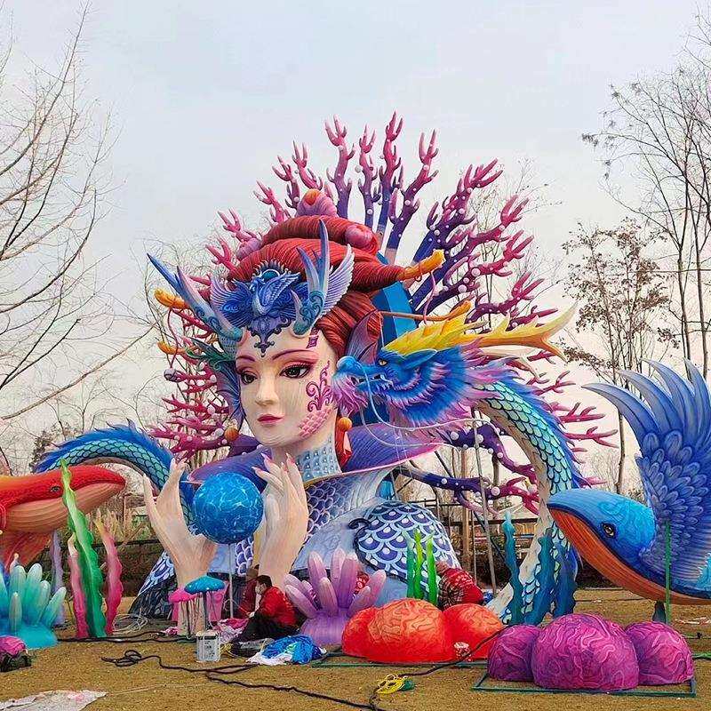 灯光节大型灯会手工艺花灯制作户外景区彩灯装饰设计灯展亮化布置