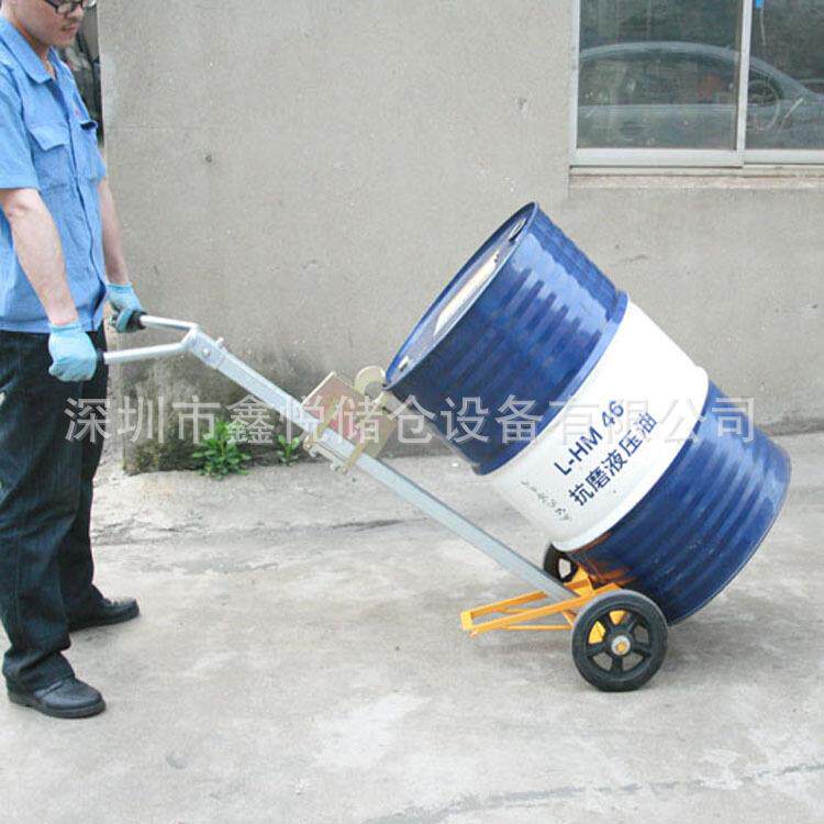 450kg咬嘴油桶搬运车 油桶手推车 手拉圆桶搬运夹 简易鹰嘴油桶车