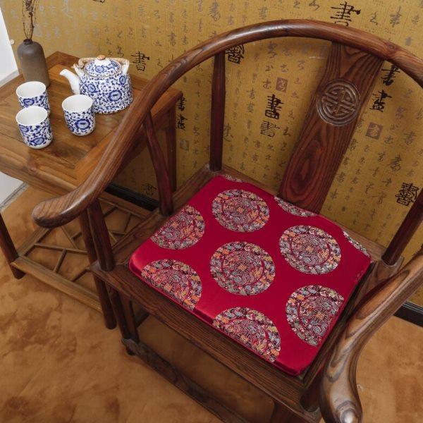 可定做中式餐椅坐垫单人四季防滑复古红木沙发垫子双人加厚不褪色