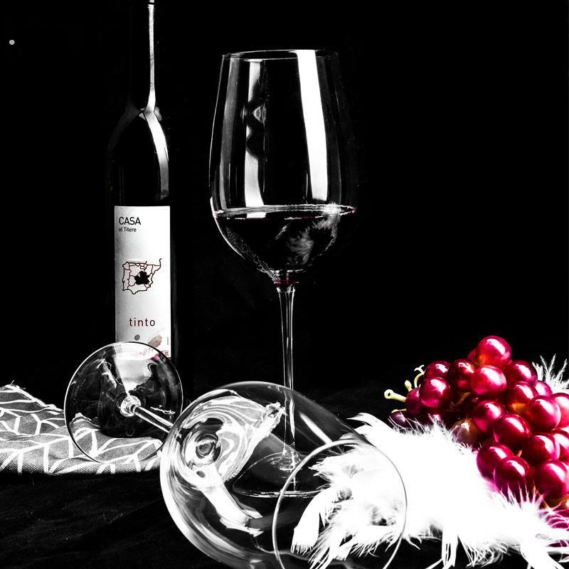 出口礼盒装白葡萄酒杯高脚透明单只酒杯子套装大号玻璃红酒杯