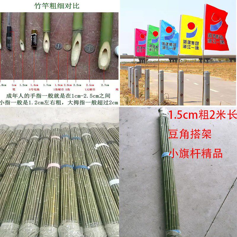 1米2米3米竹子竹竿菜园搭架爬藤旗杆
