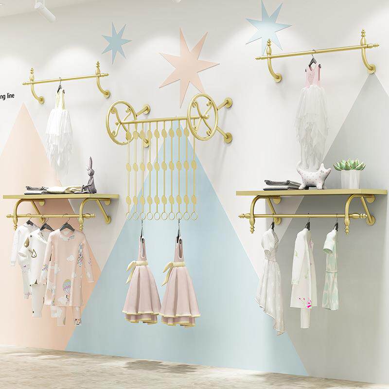 服装店挂衣架现代展示架落地式上墙组合简约中岛童装店女装店货架