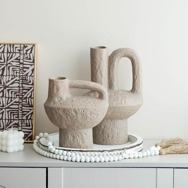 高级感复古侘寂中古陶瓷花瓶创意水培花器摆件ins风高颜值插花瓶,橡塑材料及制品,工业陶瓷,淘宝优惠券,粉丝福利购,淘宝优惠卷